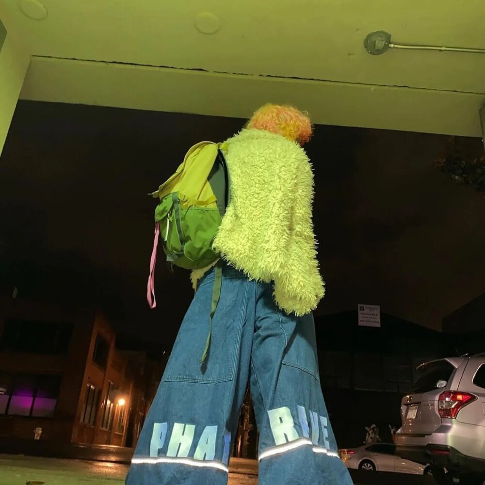 PHAT RAVE wide leg pants - great condition